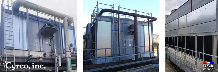 Cyrco custom sized metal fabriction of stainless or galvanized metal wall panels for cooling towers, hvac units, and mep  products.