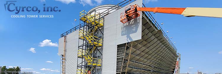 Exterior Industrial FRP Wall Casing Panel Repair with New FRP Pre-Fabricated Multilevel Stair Tower. We Ship PreFab Kits and FRP Wall Panels.