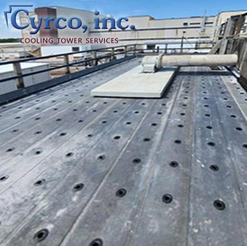 Cyrco replacement hot water basins cooling towers